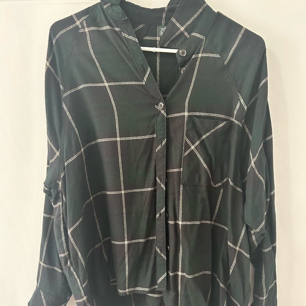 Dark green oversized flannel!